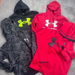 Under Armour Youth Large Boys Lot of 4 Hoodies Pullover